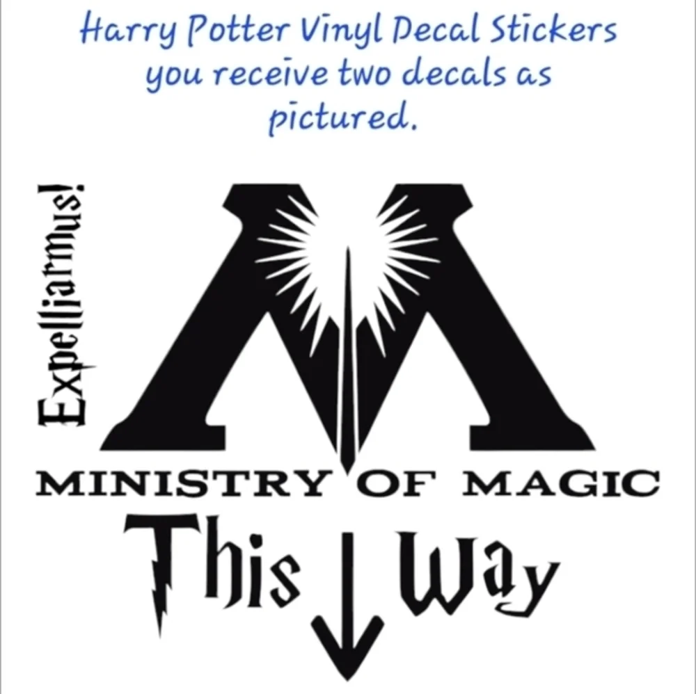 Harry Potter Ministry of Magic Quote Vinyl‎ Decal Stickers Bathroom Wall Art